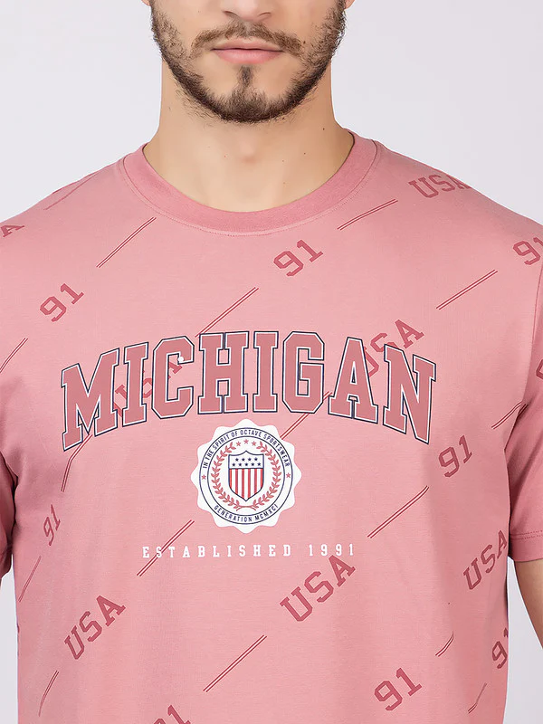 Men's 'Michigan' Roundneck T-Shirt - Image 12