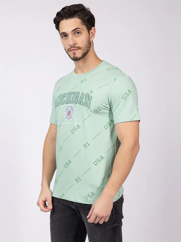Men's 'Michigan' Roundneck T-Shirt - Image 3