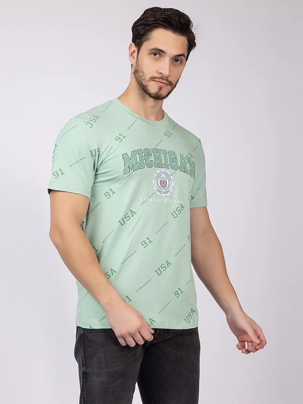 Men's 'Michigan' Roundneck T-Shirt - Image 4