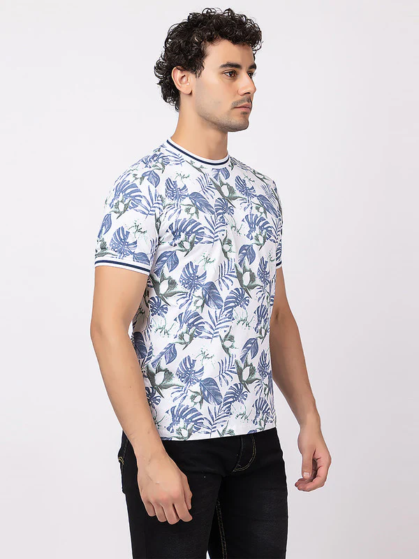 Men's Floral Roundneck T-Shirt - Image 3