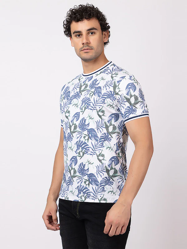 Men's Floral Roundneck T-Shirt - Image 4