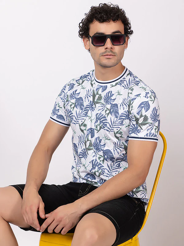 Men's Floral Roundneck T-Shirt - Image 7