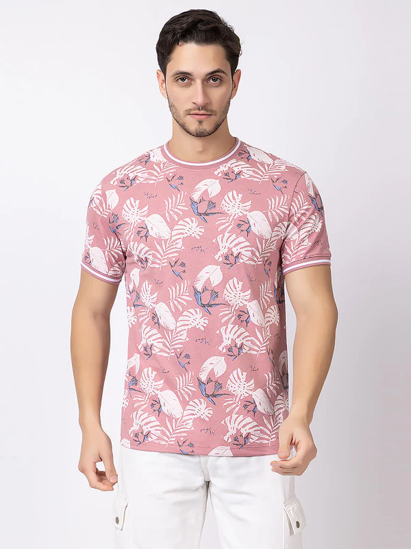 Men's Floral Roundneck T-Shirt