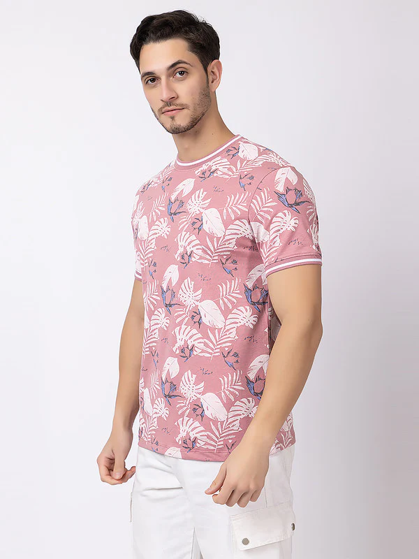 Men's Floral Roundneck T-Shirt - Image 2