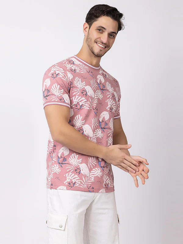Men's Floral Roundneck T-Shirt - Image 3