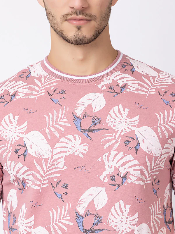 Men's Floral Roundneck T-Shirt - Image 4