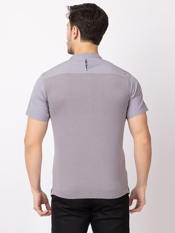 Men's Mandarin-collar Solid Kurta - Image 27