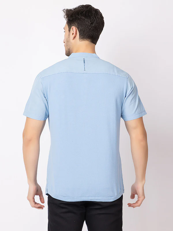 Men's Mandarin-collar Solid Kurta - Image 40