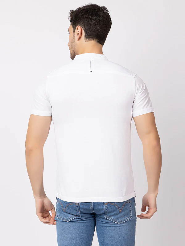 Men's Mandarin-collar Solid Kurta - Image 8