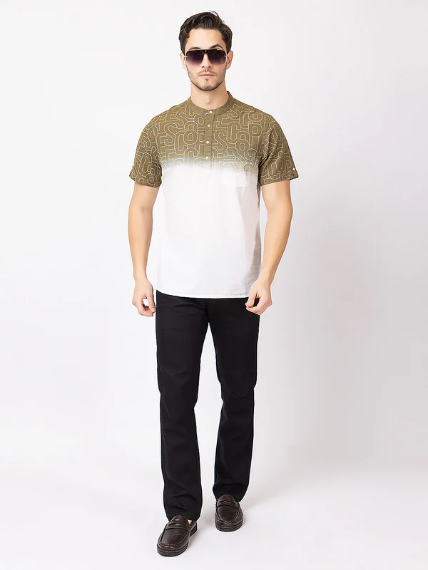 Men's Gradient-texture Half Kurta - Image 14