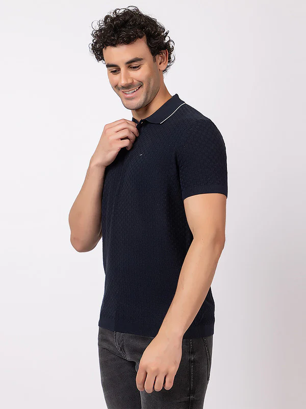 Solid Polo With Basketweave - Image 11