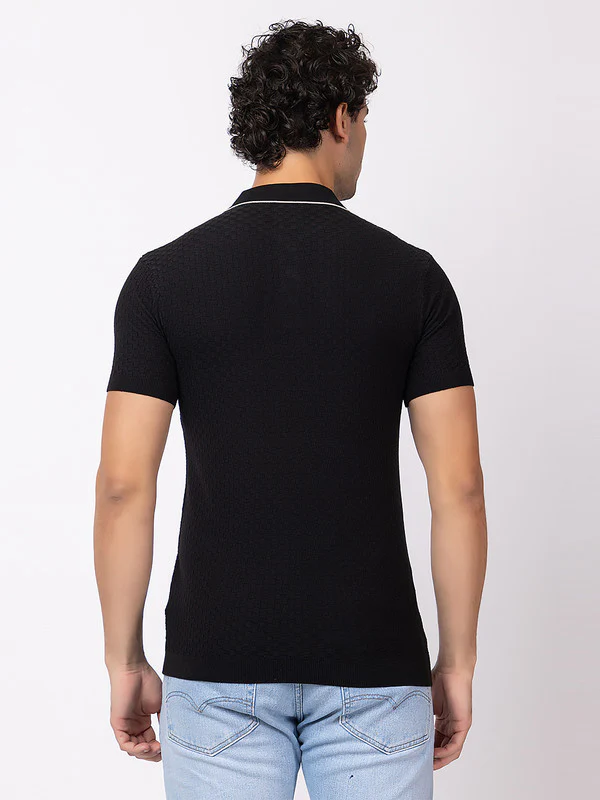 Solid Polo With Basketweave - Image 16