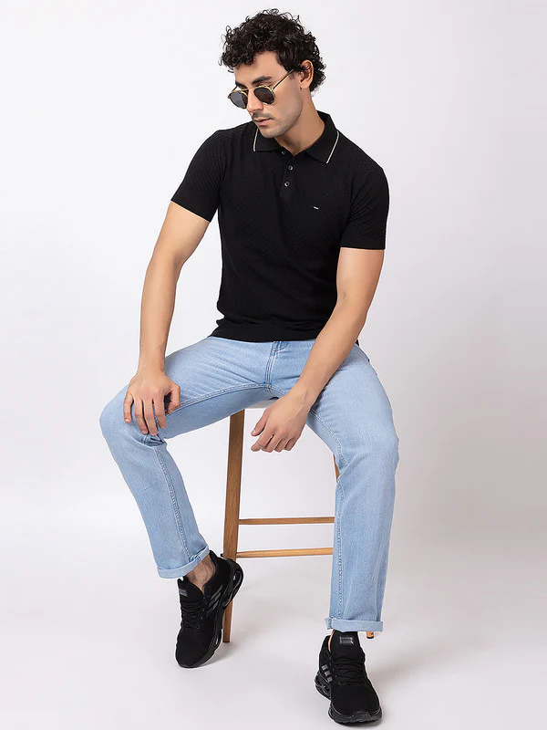Solid Polo With Basketweave - Image 21
