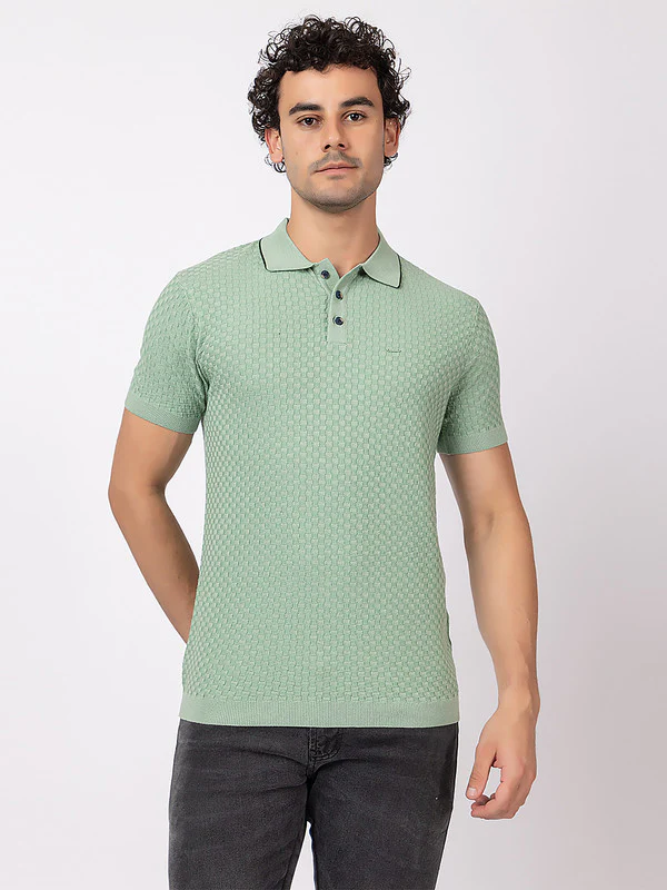 Solid Polo With Basketweave - Image 22