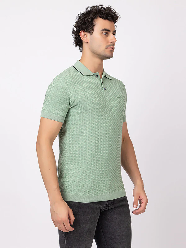 Solid Polo With Basketweave - Image 24