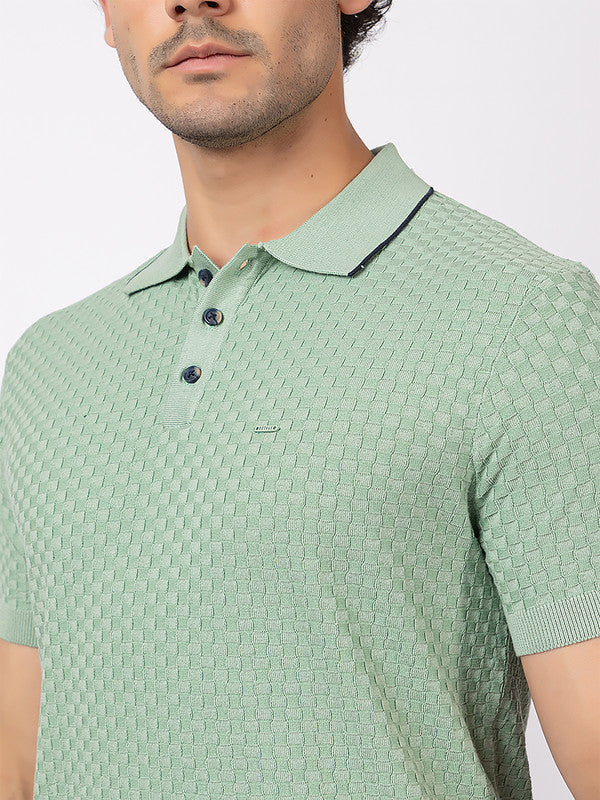 Solid Polo With Basketweave - Image 26