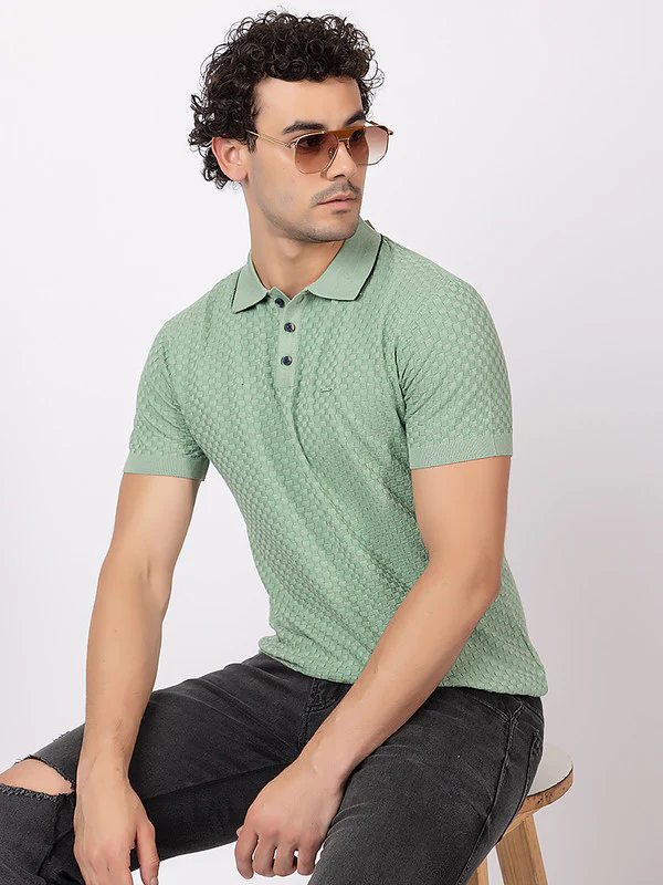 Solid Polo With Basketweave - Image 28