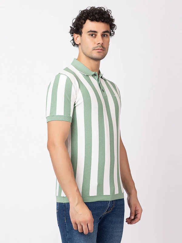 Vertical Striped Classic Polo - Image 3
