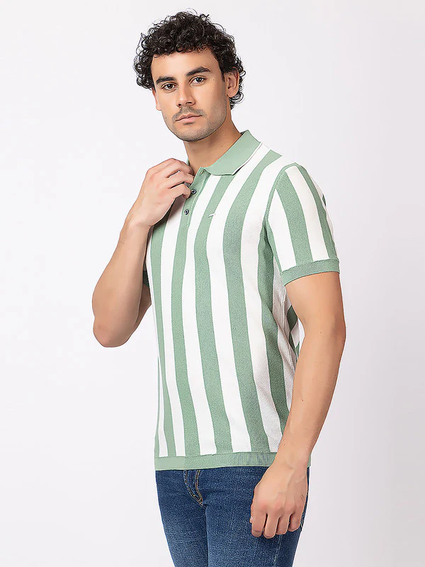 Vertical Striped Classic Polo - Image 4