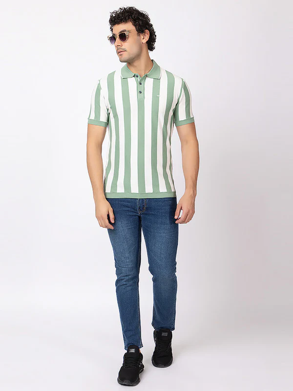 Vertical Striped Classic Polo - Image 6