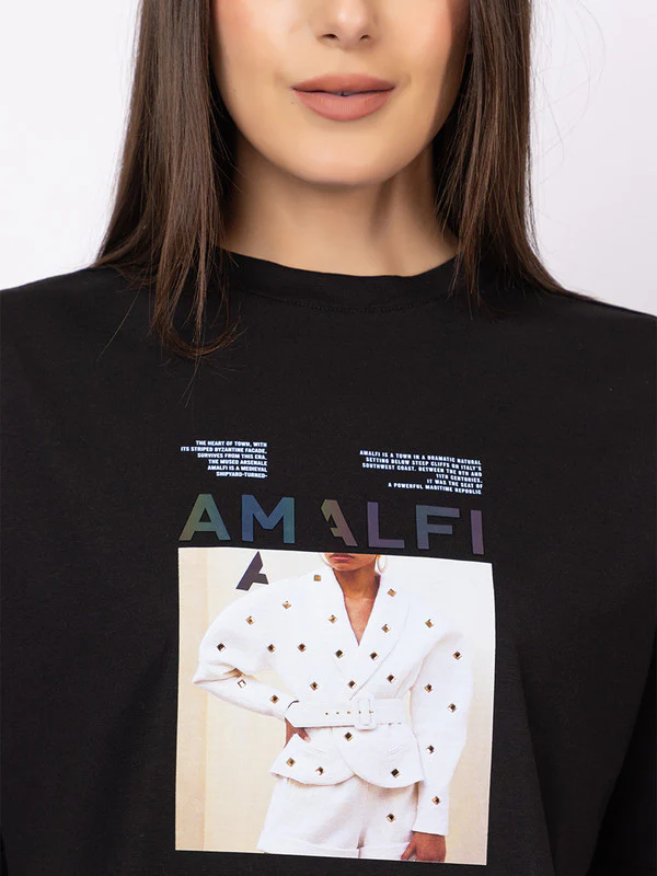 Women's Graphic Round-neck T-shirt - Image 5