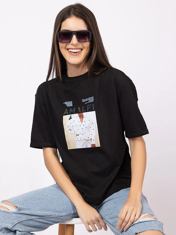 Women's Graphic Round-neck T-shirt - Image 7