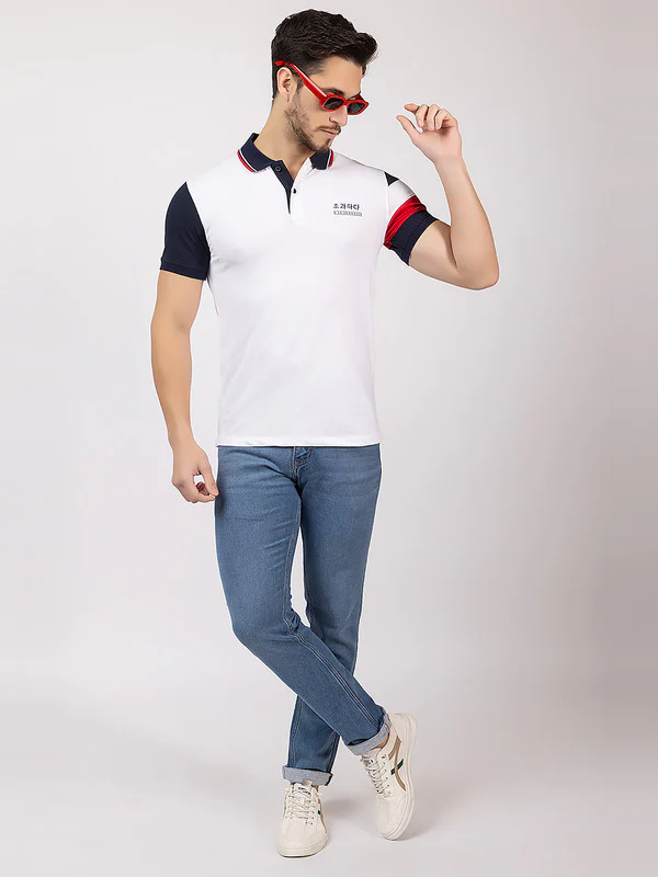 Men's Tricolor Polo T-shirt - Image 15