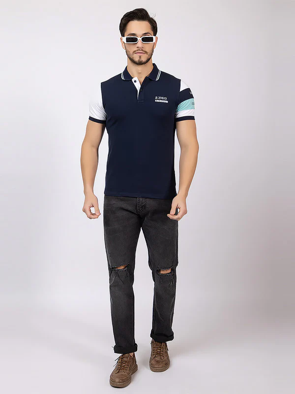 Men's Tricolor Polo T-shirt - Image 17