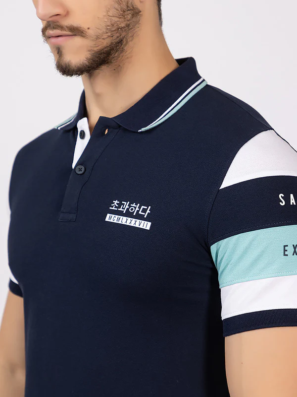 Men's Tricolor Polo T-shirt - Image 23