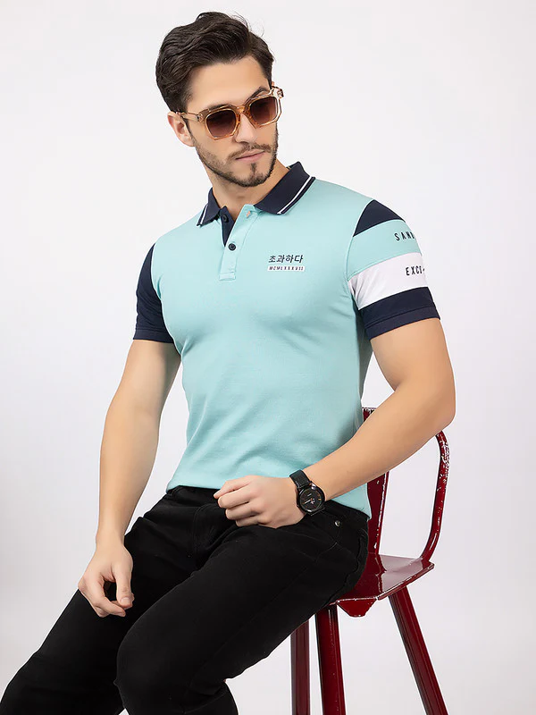 Men's Tricolor Polo T-shirt - Image 8