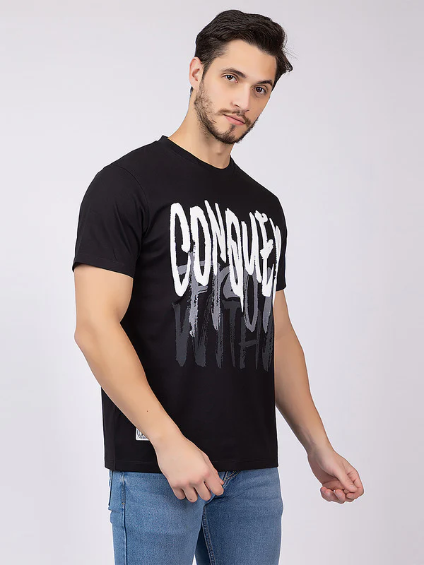 Men's 'Conquer' Roundneck T-Shirt - Image 4