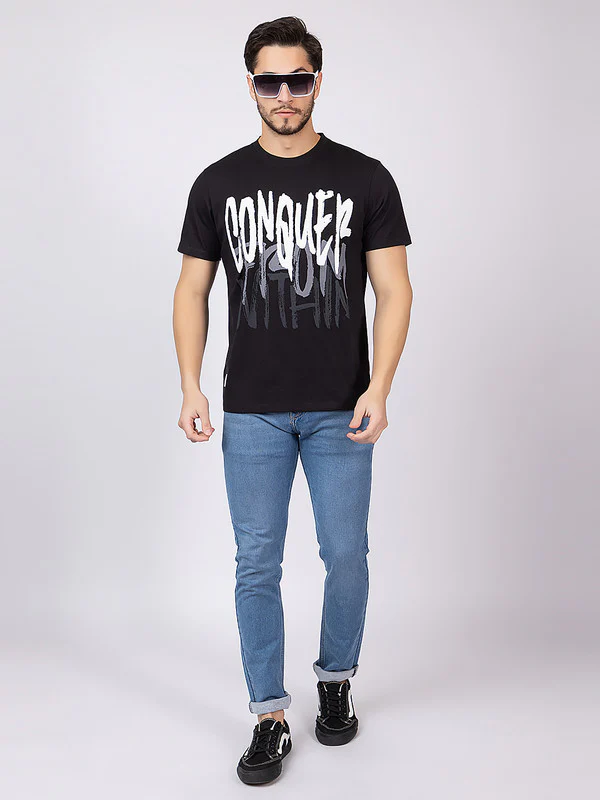 Men's 'Conquer' Roundneck T-Shirt - Image 7