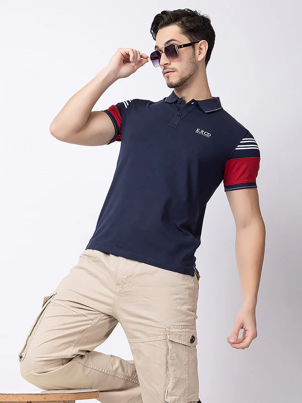 Men's Tricolor Polo T-shirt - Image 6