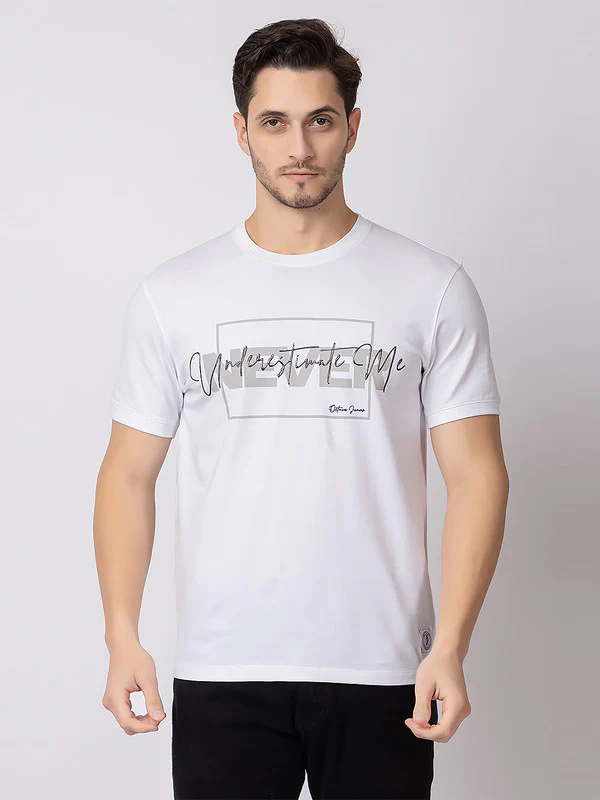 Men's 'Never' Roundneck T-Shirt - Image 4
