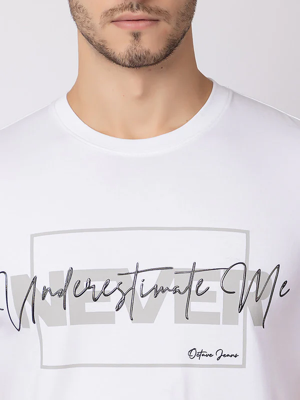 Men's 'Never' Roundneck T-Shirt - Image 7