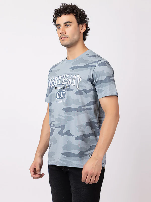 Men's Camouflage-print Roundneck T-Shirt - Image 4