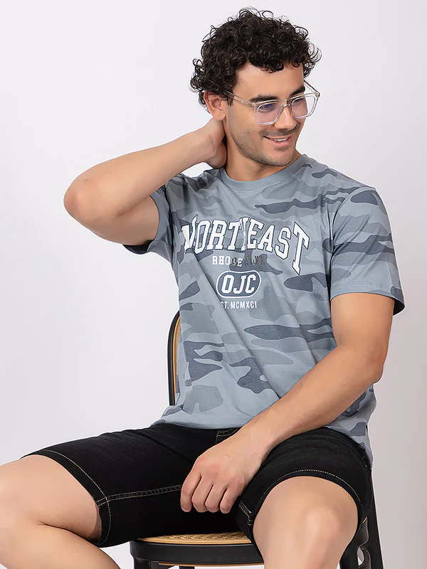Men's Camouflage-print Roundneck T-Shirt - Image 7