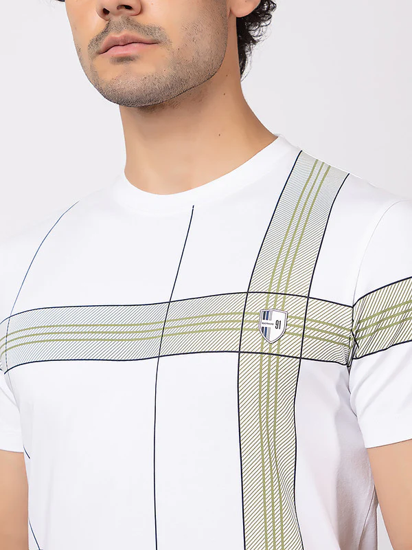 Men's Criss-Cross Print Roundneck - Image 12