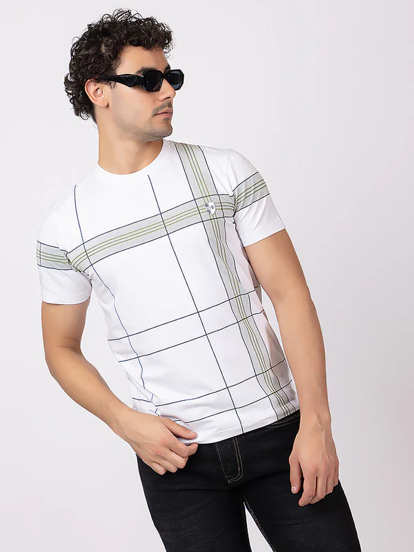 Men's Criss-Cross Print Roundneck - Image 14