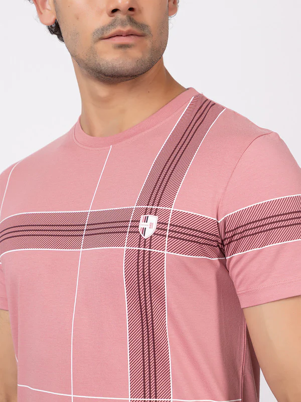 Men's Criss-Cross Print Roundneck - Image 5