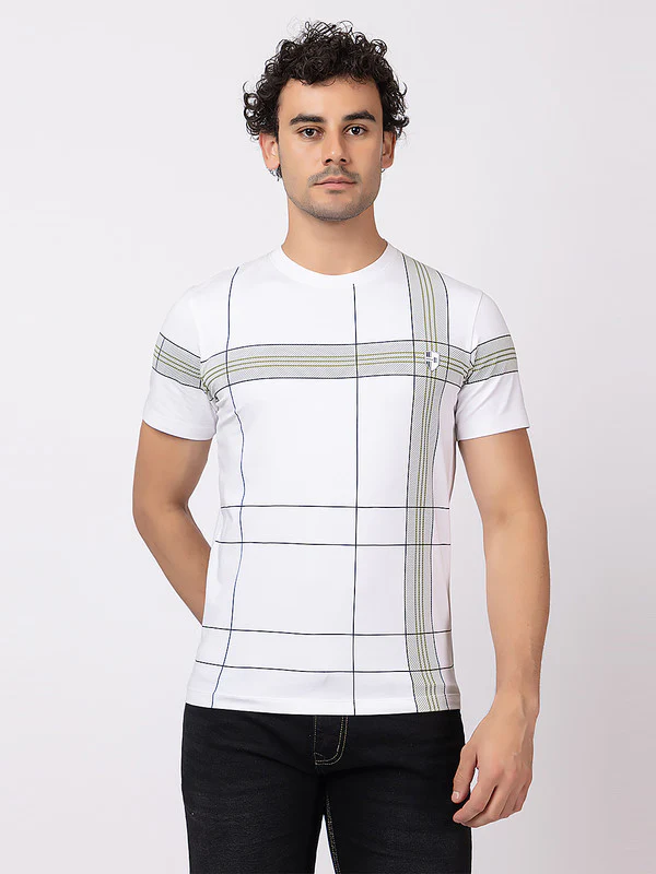 Men's Criss-Cross Print Roundneck - Image 8
