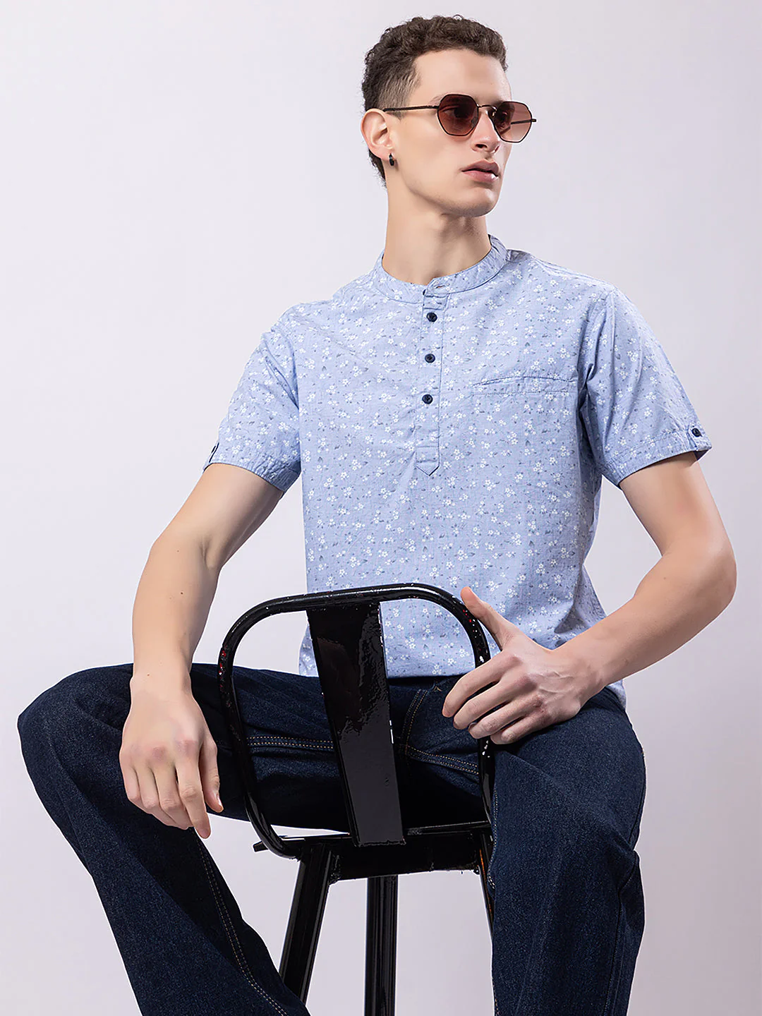 Floral Print Knitted Kurta - Image 3