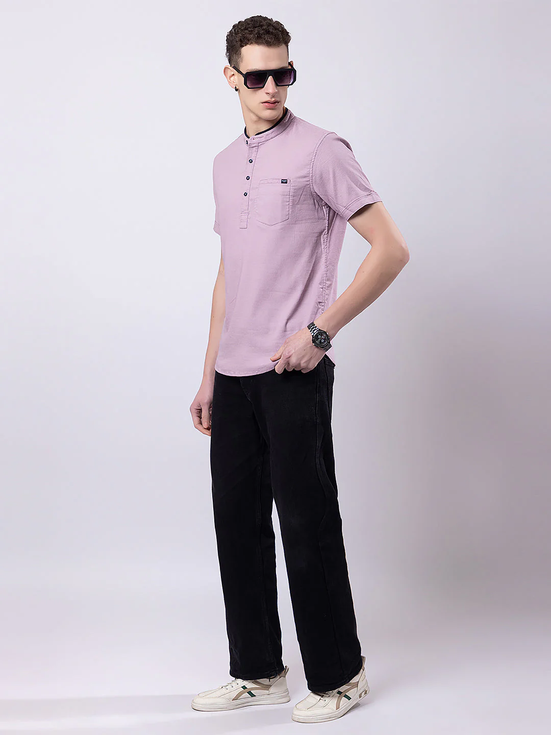 Monochrome Knitted Kurta - Image 4