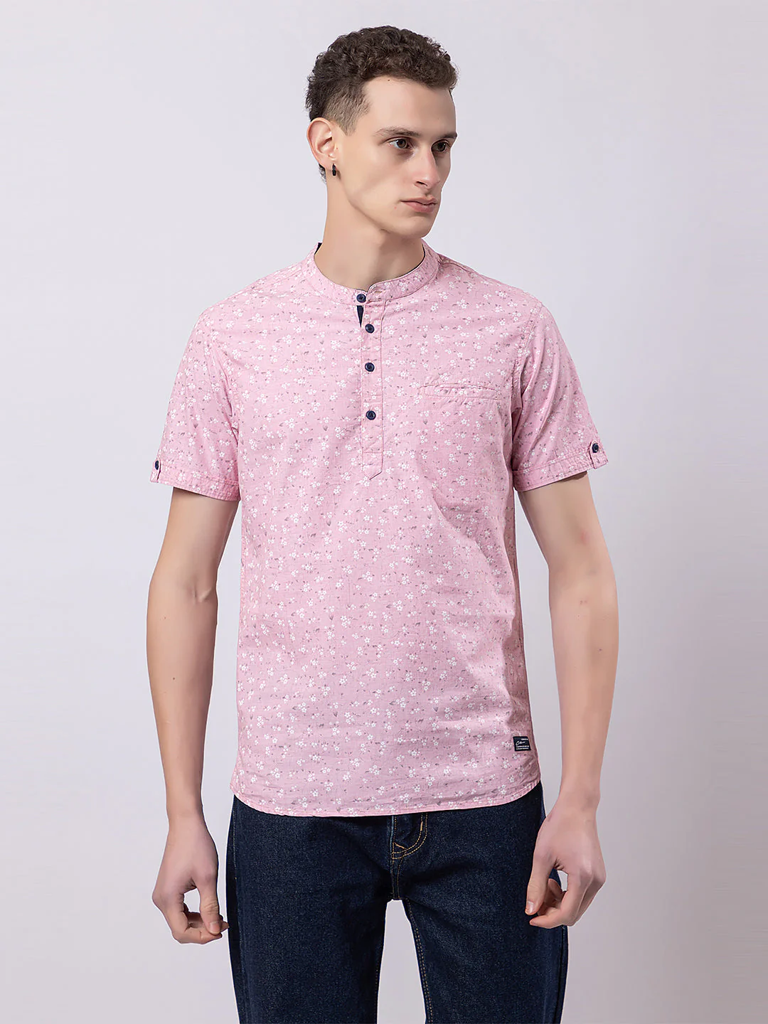 Floral Printed Knitted Kurta