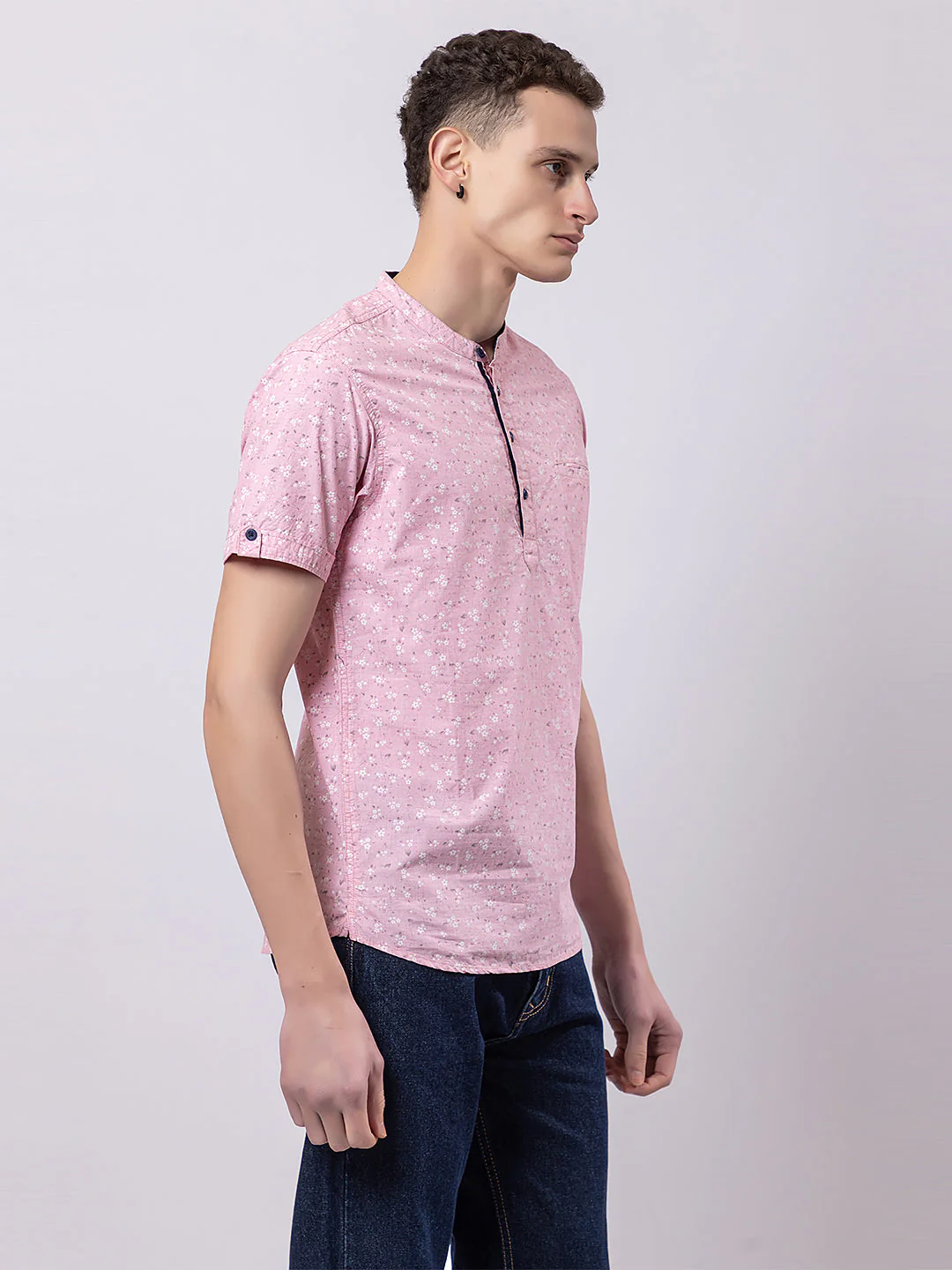 Floral Printed Knitted Kurta - Image 4