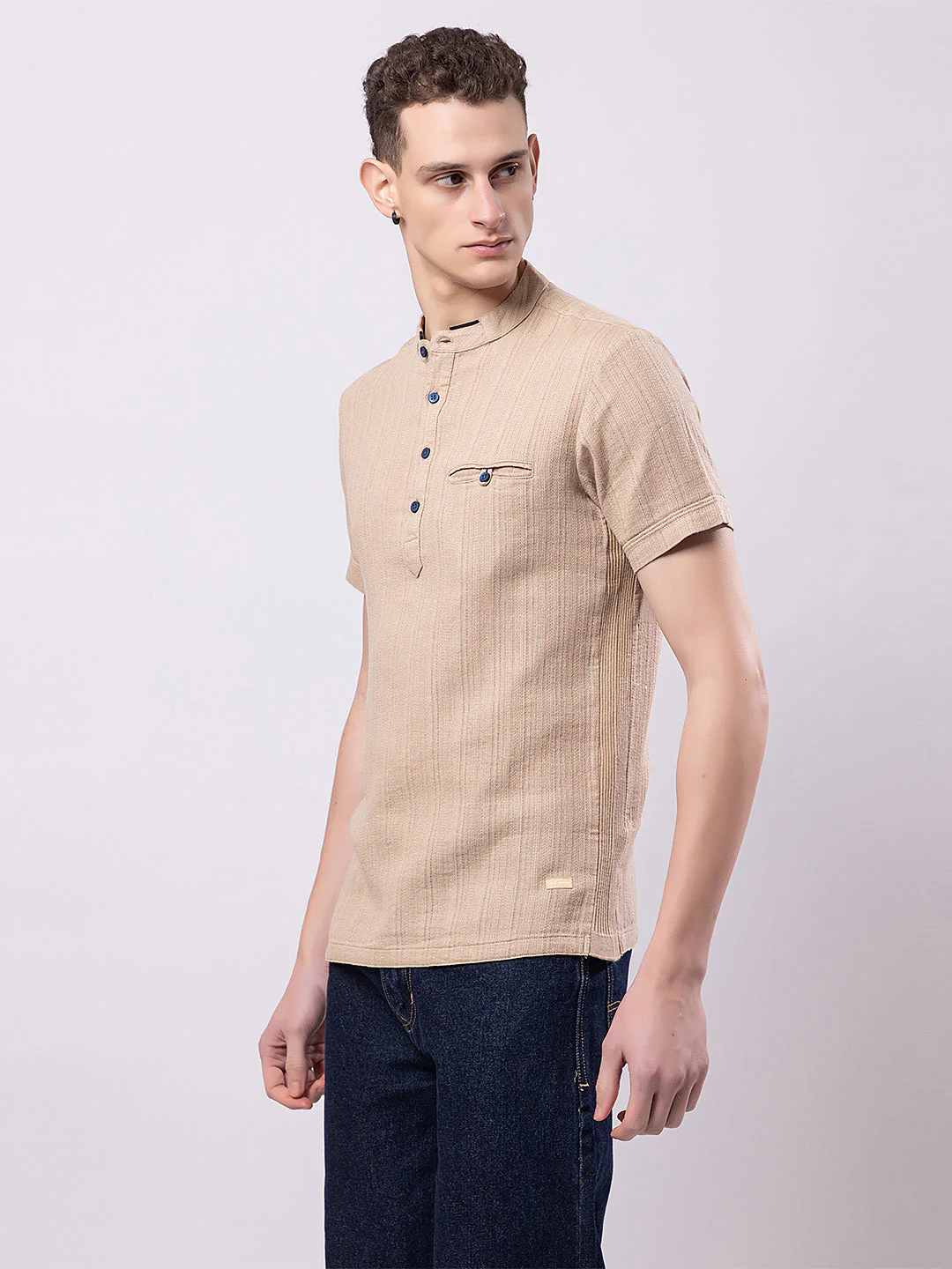 Vertically Knitted Striped Kurta - Image 5