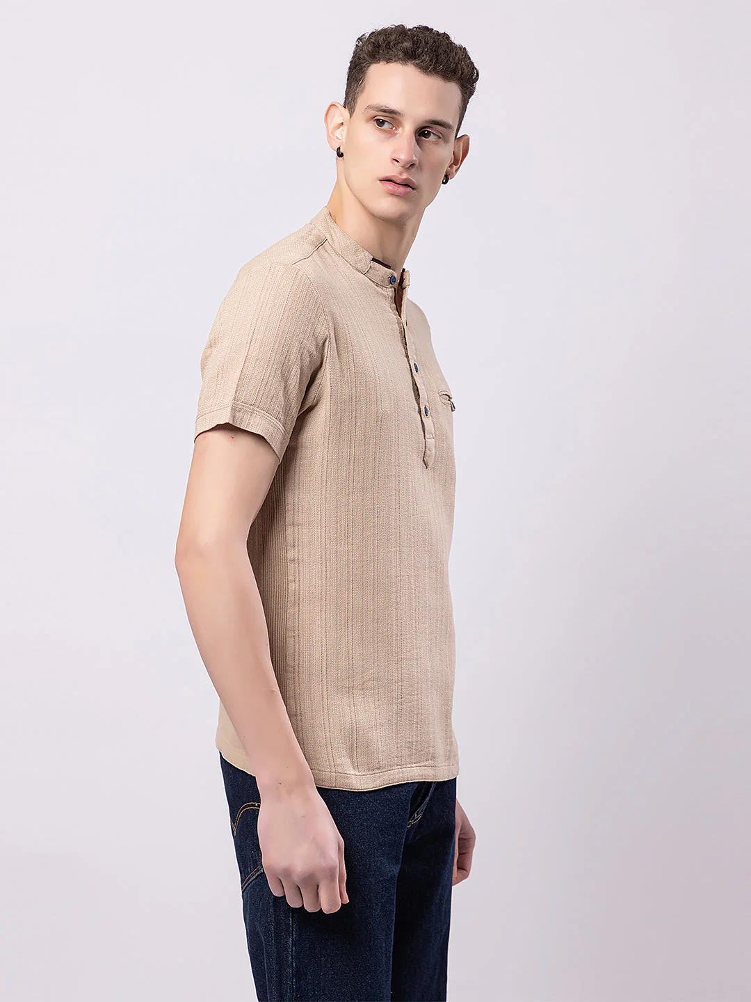 Vertically Knitted Striped Kurta - Image 6