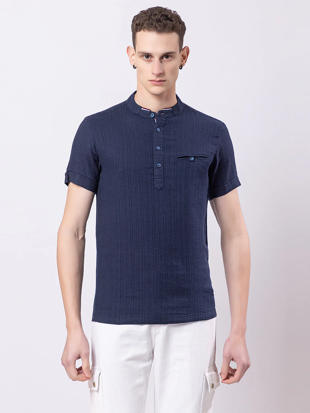 Vertically Knitted Striped Kurta - Image 7