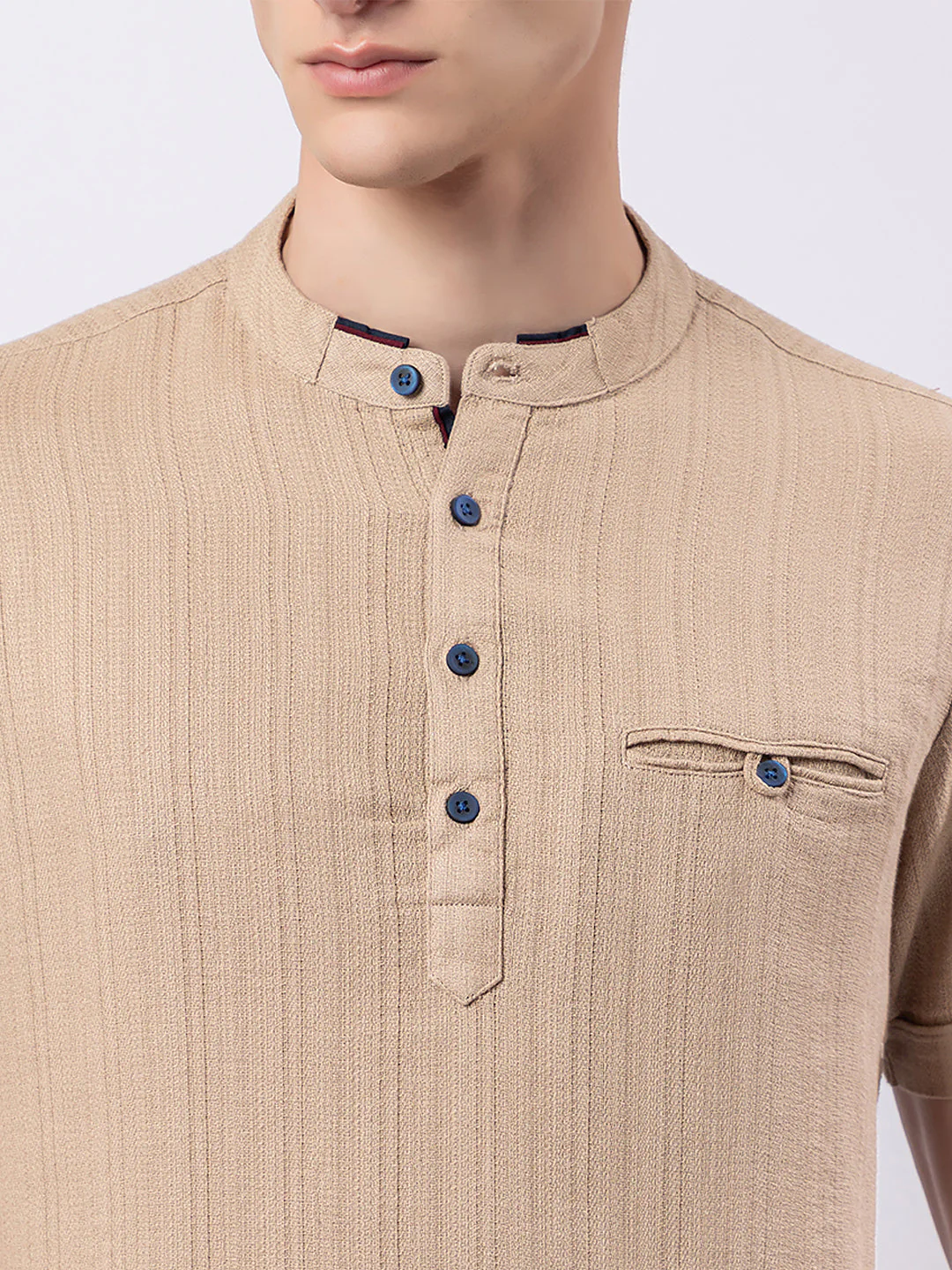 Vertically Knitted Striped Kurta - Image 5