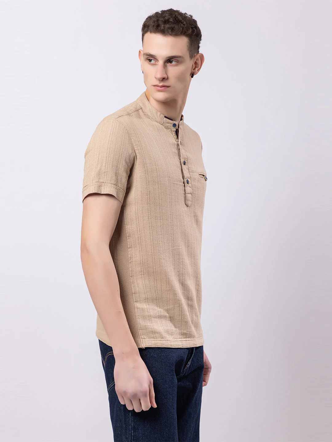 Vertically Knitted Striped Kurta - Image 7